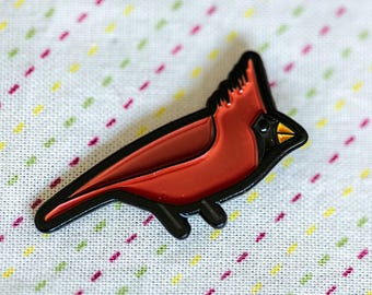 Pin de esmalte de cardenal
