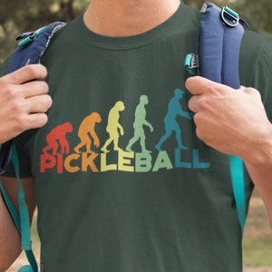 Funny Pickleball Evolution T-Shirt: Unisex Cotton Tee