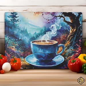 Tempered Glass Cutting Board: Vibrant Kitchen Decor - Rubber Feet