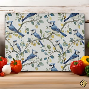 Tempered Glass Cutting Board: Vibrant Kitchen Decor - Rubber Feet