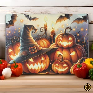 Tempered Glass Cutting Board: Vibrant Kitchen Decor - Rubber Feet