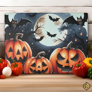 Tempered Glass Cutting Board: Vibrant Kitchen Decor - Rubber Feet