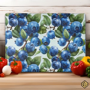 Tempered Glass Cutting Board: Vibrant Kitchen Decor - Rubber Feet