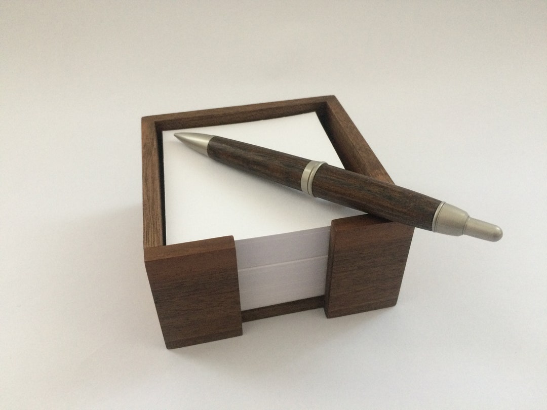 Post It Note Holder ,wooden Memo Block Holder, for 44 Paper Sticky Note