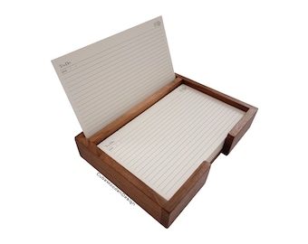 Wooden Note Holder for 3*5 inch, to do list, check list, card holder, paper tray, walnut box,  Office Desk Organizer Accessories