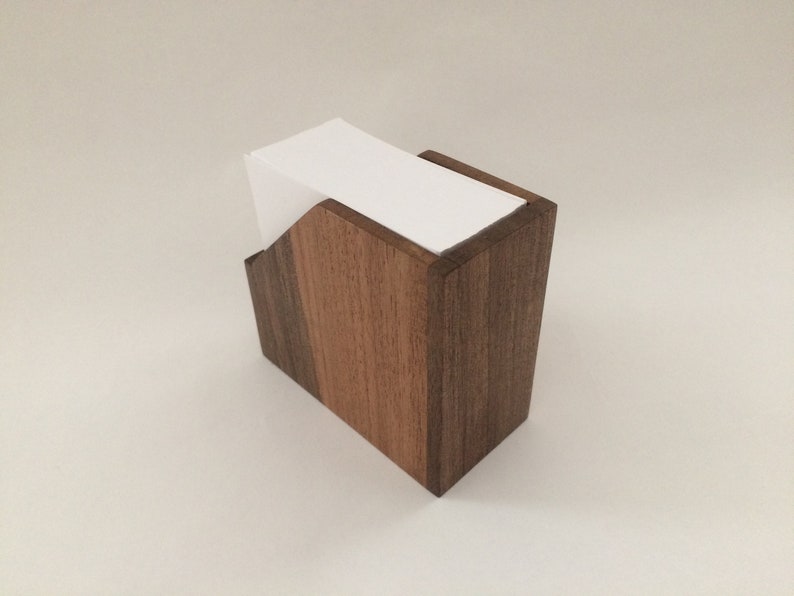 Note Cube Holder Wooden Memo Block Holder Sticky Note Paper Etsy