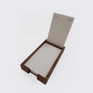 Wooden Note Holder for 3*5 inch, to do list, check list, card holder, paper tray, walnut box,  Office Desk Organizer Accessories