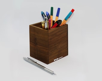 Holz-Stifthalter Walnuss Schreibtisch Zubehör Schreibtisch Organizer
