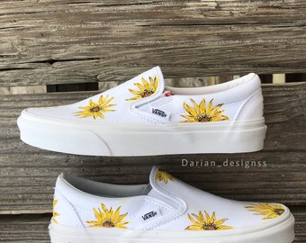 checkered vans sunflower