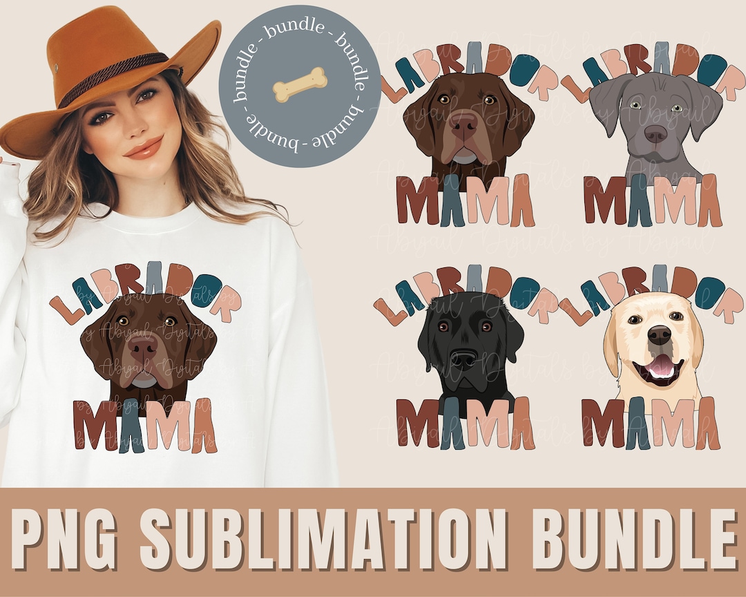 Design Bundle Labrador Retriever Mama PNG Boho Doodle Mama Dog ...