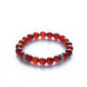 Red Carnelian bead bracelet