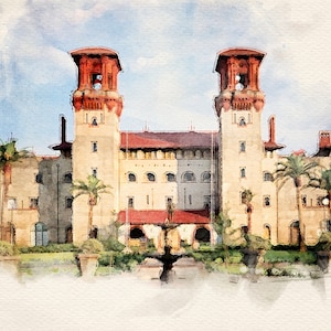 Landmark Digital Watercolor Portrait | Lightner Museum