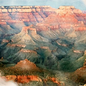 Landscape Digital Watercolor Portrait | Grand Canyon