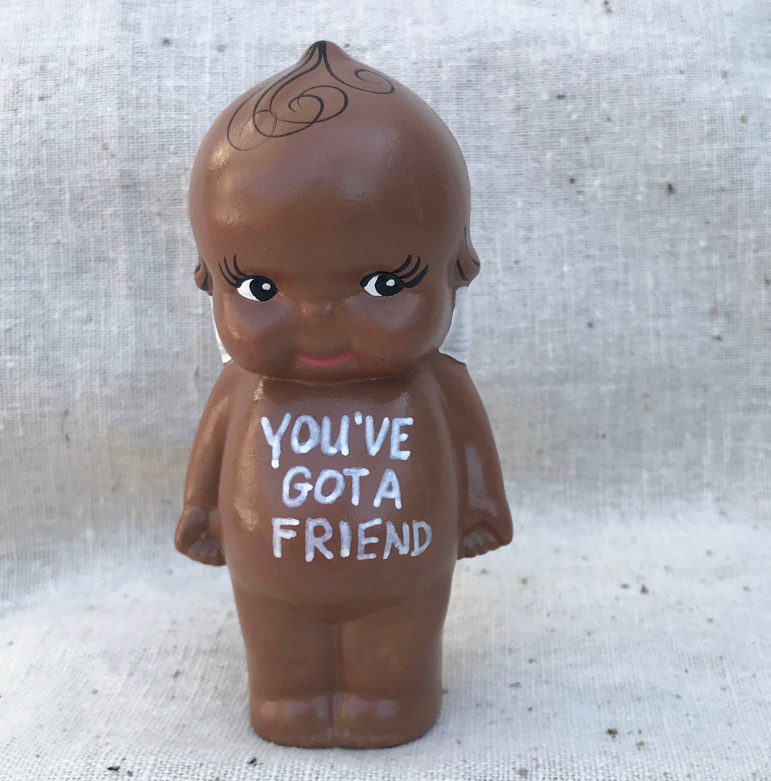 Black Kewpie Doll Vintage Style Kewpie Doll With Message Etsy