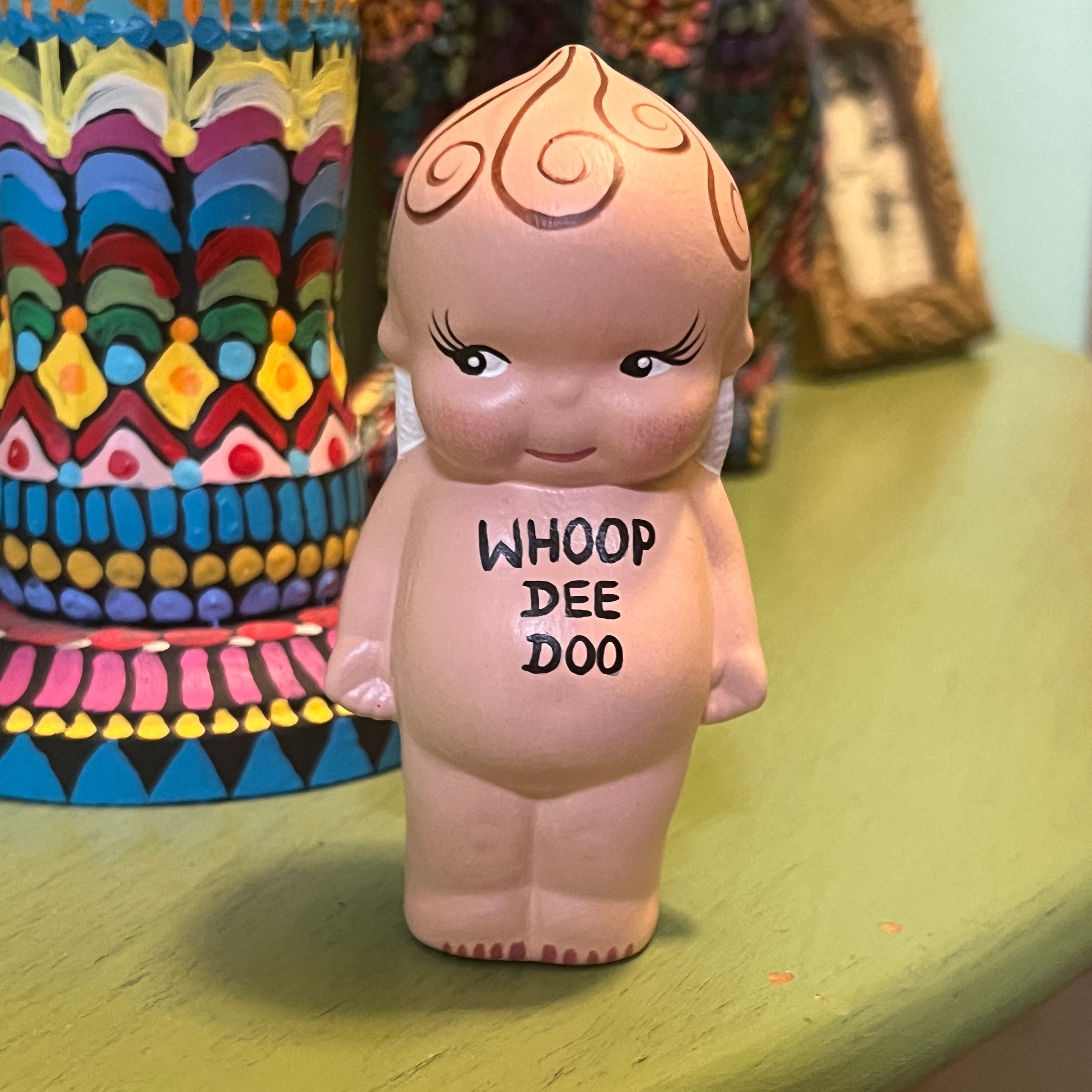 Vintage Kewpie Doll, Sarcastic Kewpie, Cupie With Message, WHOOP DEE DOO,  Ceramic Doll, Funny Kewpie Doll, Wiseass Gift, Sassy Work Gift - Etsy