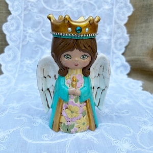 Vintage Tea Light Angel, Mid century Modern Christmas Angel, ceramic angel, Vintage style Christmas decor, Retro Angel, Tea Light Mod Angel