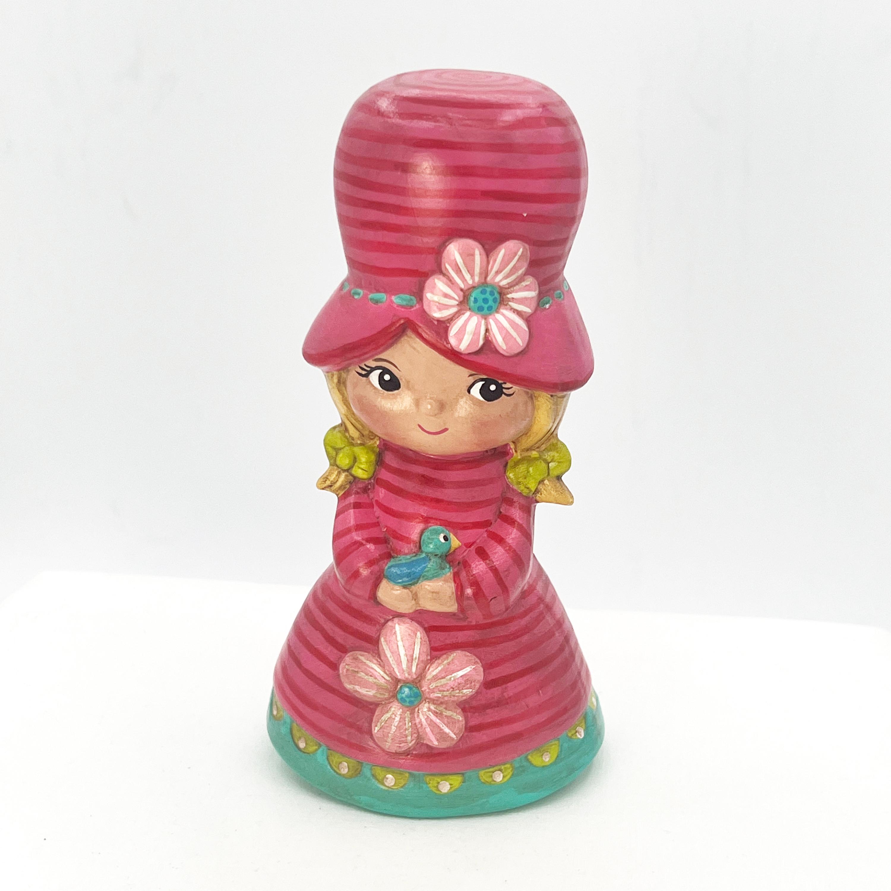 Girl in Red Dress Ceramic Figurine Vintage - Etsy