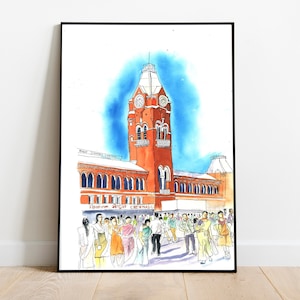 Chennai Central | Chennai | Chennai Poster | Indian Art | Indian Architecture | Digital Art