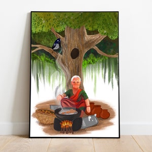 Patti Kaka Vadai Story Poster | Tamil Educational Poster | Tamil Children&#39;s Stories | Digital Download | Children&#39;s Learning Aid