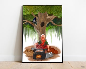 Affiche de l’histoire de Patti Kaka Vadai | Affiche éducative tamoule | Histoires d'enfants tamouls | Téléchargement numérique | Aide à l'apprentissage pour enfants