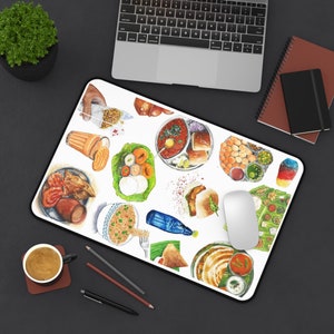 Indian Food Art Desk Mat