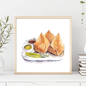 Mumbai Street Eats | Samosa | Indian Food Art | Desi Food Art | Desi Snack Art | Digital Food Art | Aamchi Mumbai