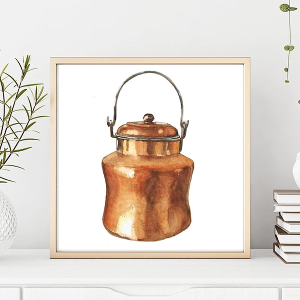 Brass Thooku Vessel Antique Indian Utensil | Printable Digital Art | Indian Art