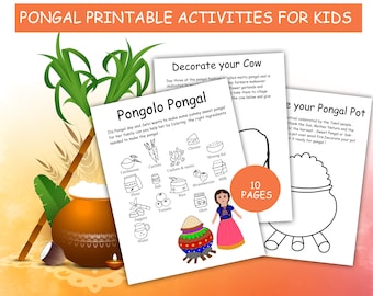 Pongal Activity Kit | Printable Activity Sheets For Kids | Tamil | Kids Worksheets
