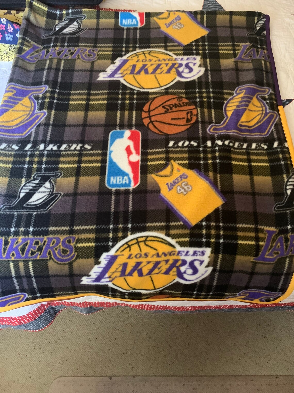 Los Angeles Lakers Throw Blanket Etsy