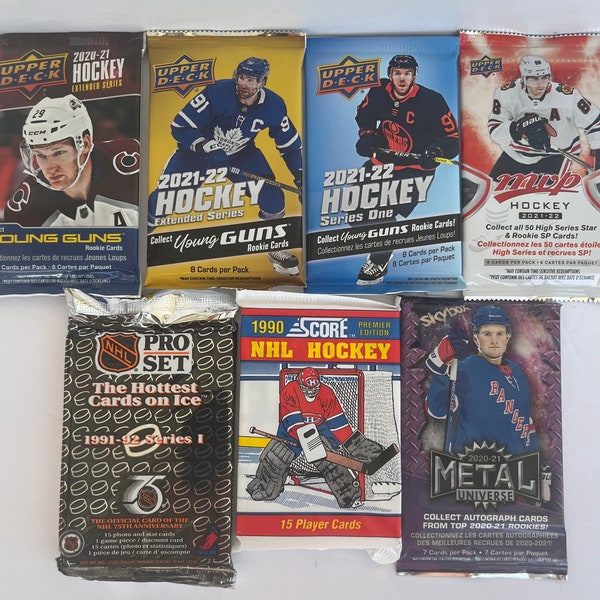 Vintage Hockey Packs| Trading Cards| NHL| UpperDeck|Vintage|Vintage Trading Cards| Skybox| Hockey| Score| Sports| Metal Universe| Pro Set