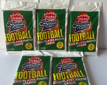 Fleer Trading Cards| Vintage Cards| Sports Trading Cards| NFL Trading Cards| Football Trading Cards| Gifts| Gifts for him| Christmas gift