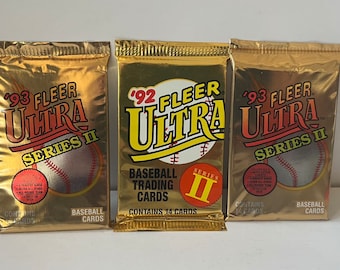 Fleer 1992-93 Vintage Baseball Card Packs, Fleer, Baseball, Nolan Ryan, Ken Griffey Jr, Jim Thome, Frank Thomas, Cal Rypkien Jr., Bo Jackson