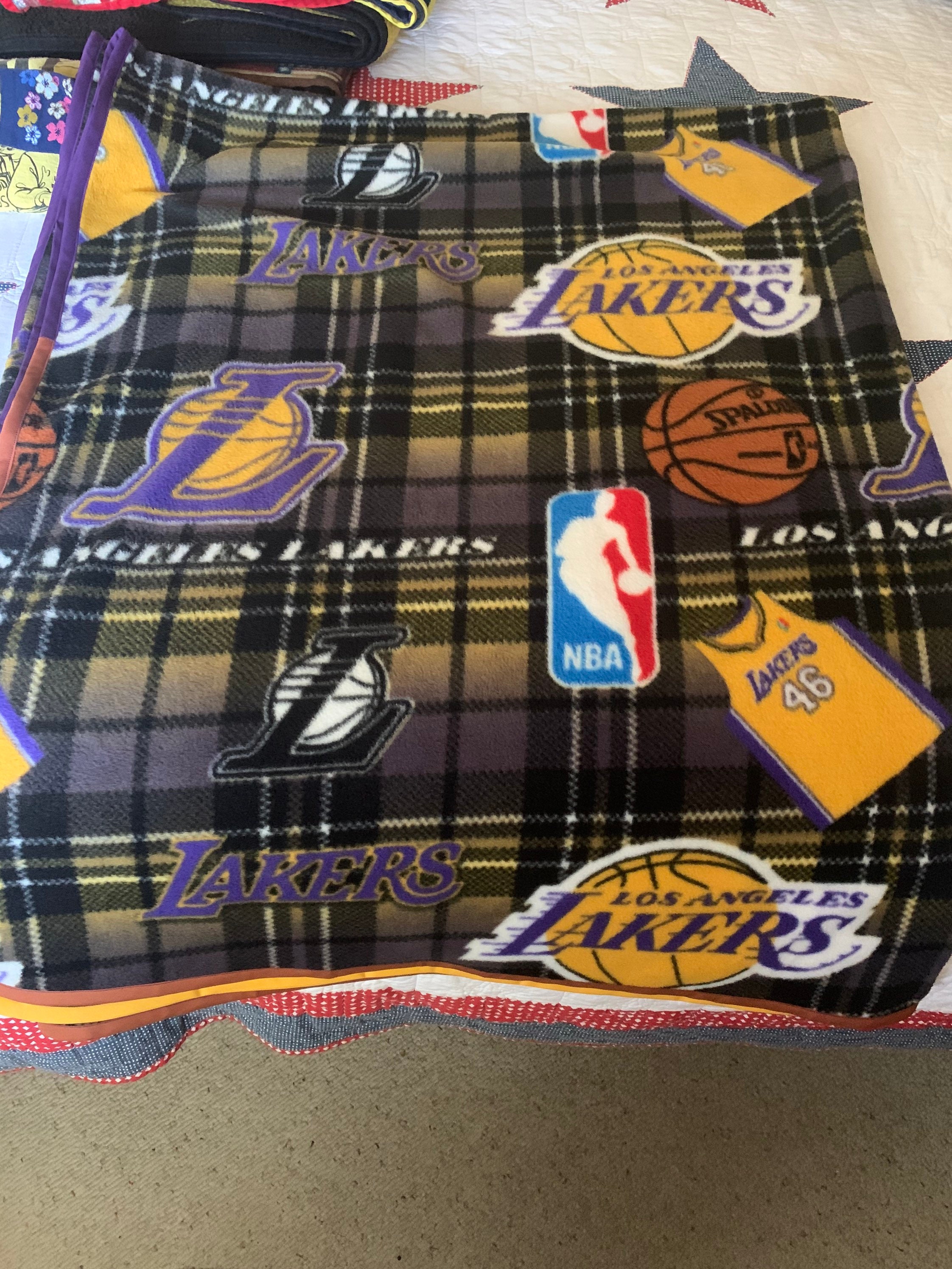 Los Angeles Lakers Throw Blanket Etsy