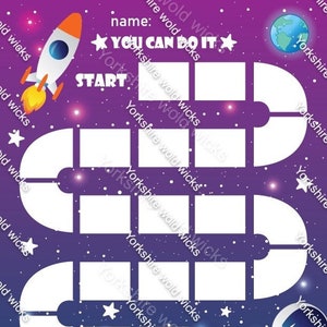 Rocket reward chart / sticker chart