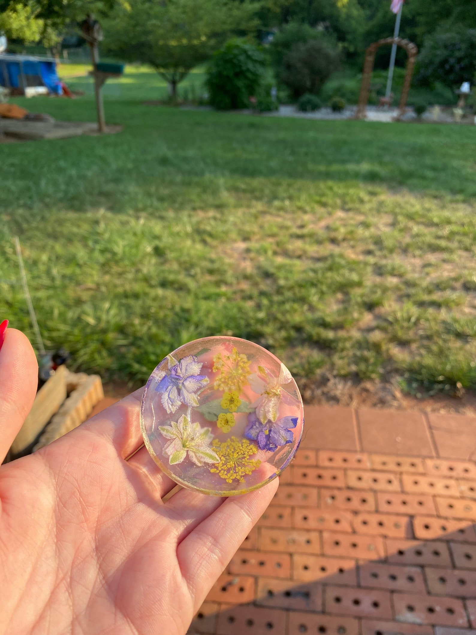 Mini floral resin plate Etsy