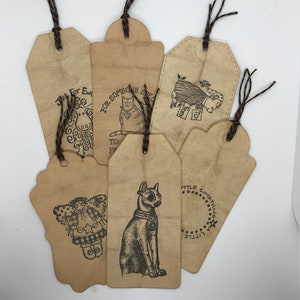 Gift Tags 12 - tea stained