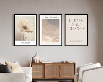 Beige Print Bundle | 3 Digital Art Prints Instant Download