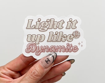 Dynamite Beige Waterproof Sticker