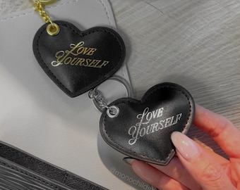 Love Yourself Leather Keychains