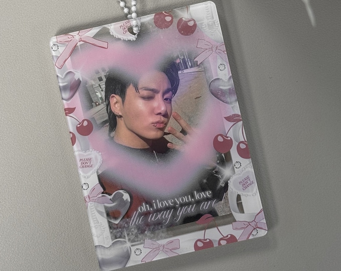 Please Don’t Change (pink) Photo Card Holder - Etsy