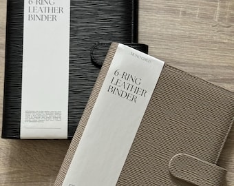 Personalized A5 6-Ring Faux Leather Refillable Planner Binder