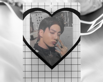Heart Grid Acrylic Photo Card Holder Stand