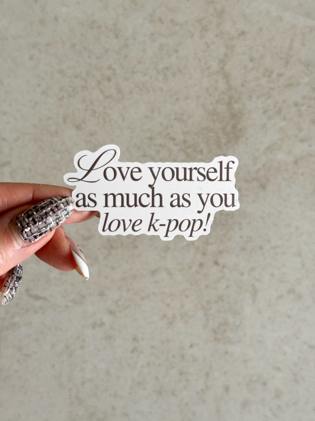 Love K-pop | Waterproof Sticker - Etsy