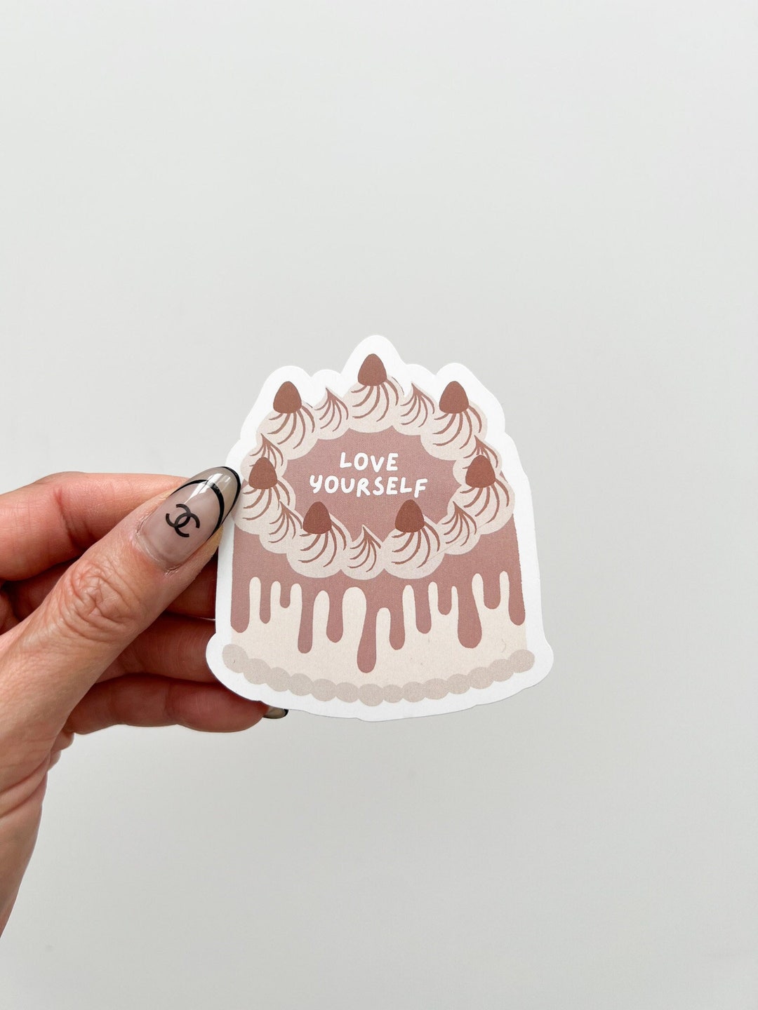 Love Yourself Cake Waterproof Sticker - Etsy