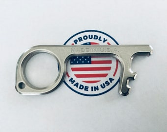 Touch Free Germ Key Door / Bottle Opener *MADE IN U.S.A* Stainless Steel