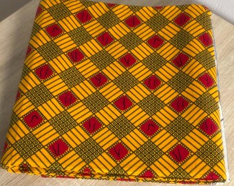 Afrikaanse print Ankara-stof, Afrikaanse waxprint, stof per 6 yards, bruine stof, bloemenstof