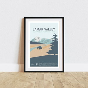 YELLOWSTONE POSTER| Digital Download | Lamar Valley | National Park