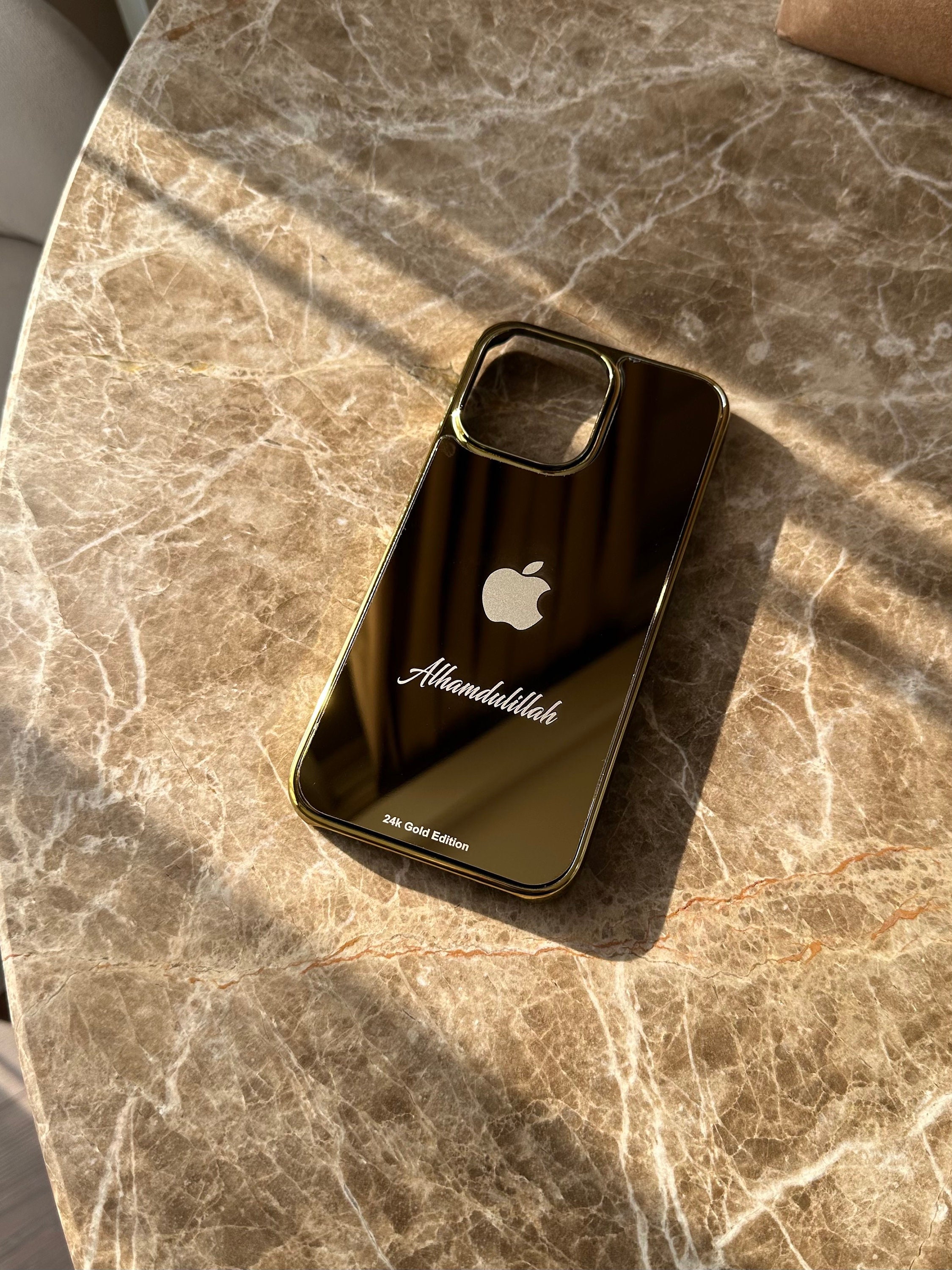Funda de oro de 24 quilates Funda para iPhone 15 Pro Max