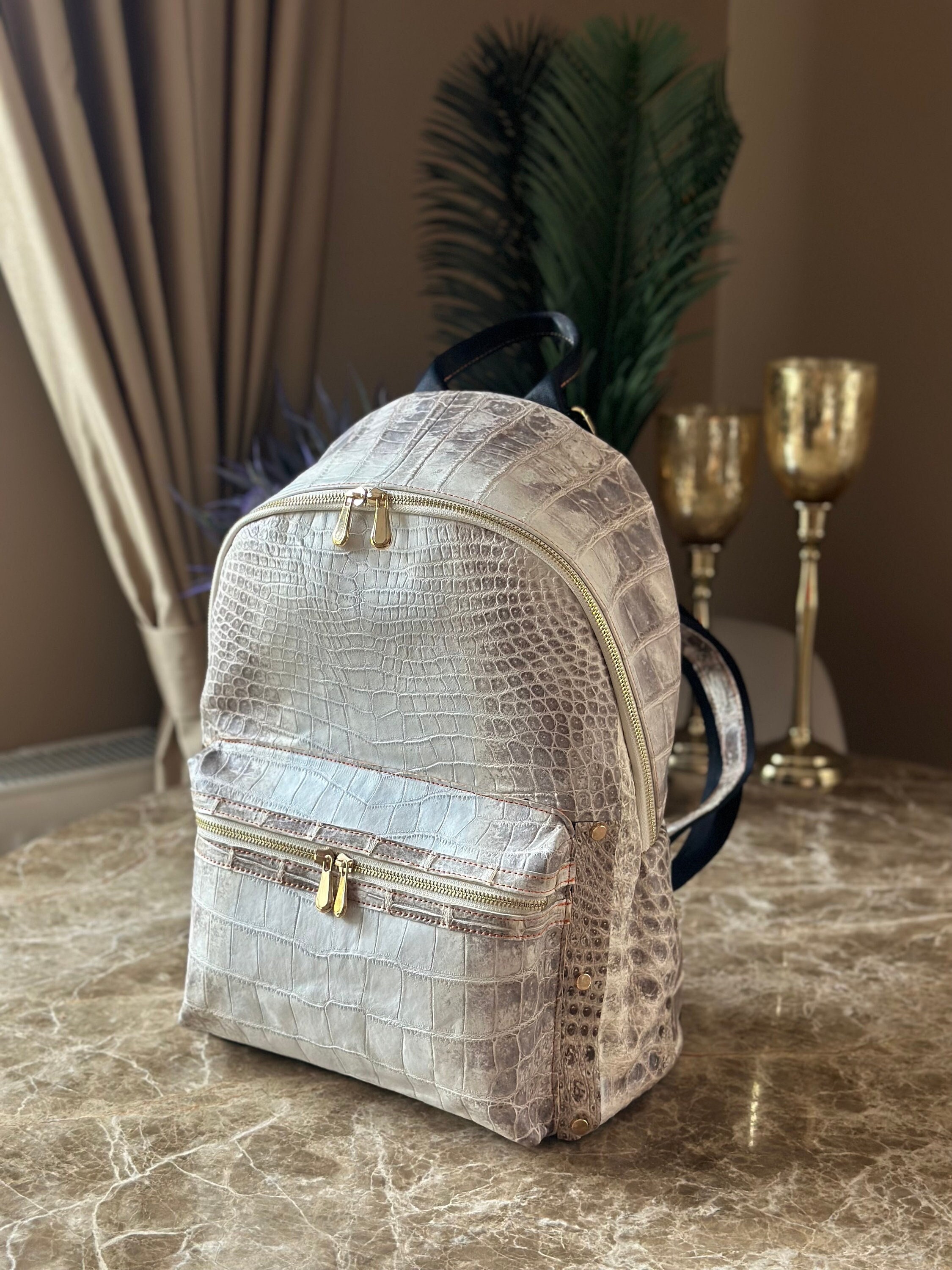 Croc leather backpack online