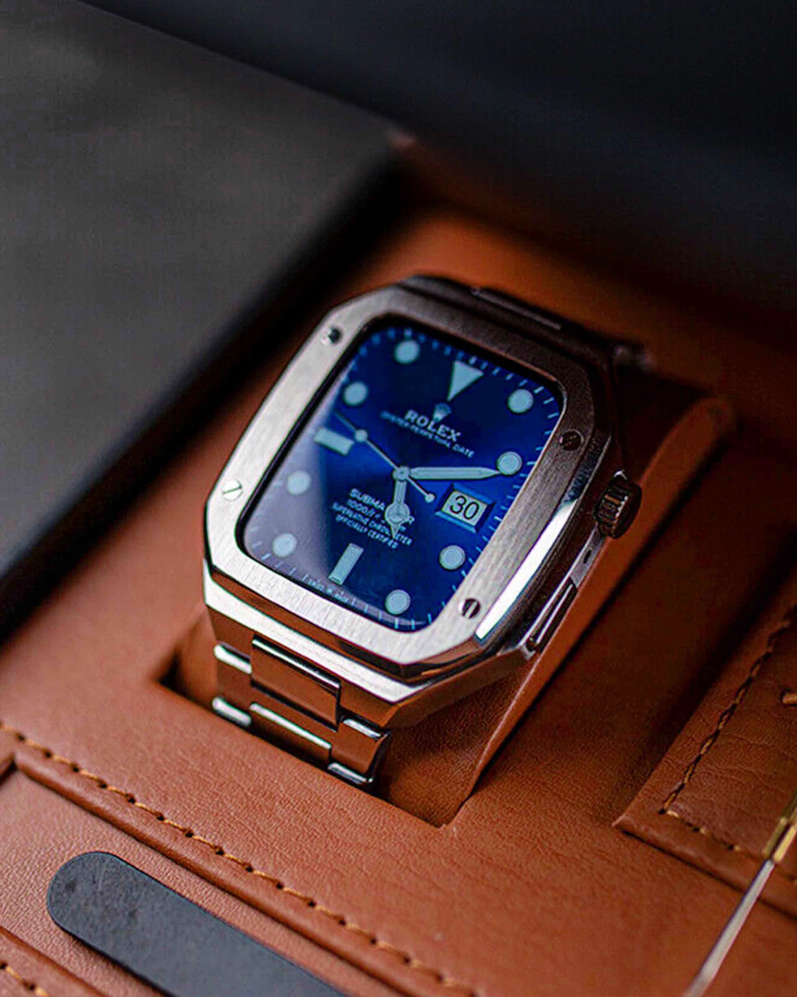 Luxury Gold Plated Apple Watch Metal Cases Series 9 8 7 6 45 Mm 44 Mm